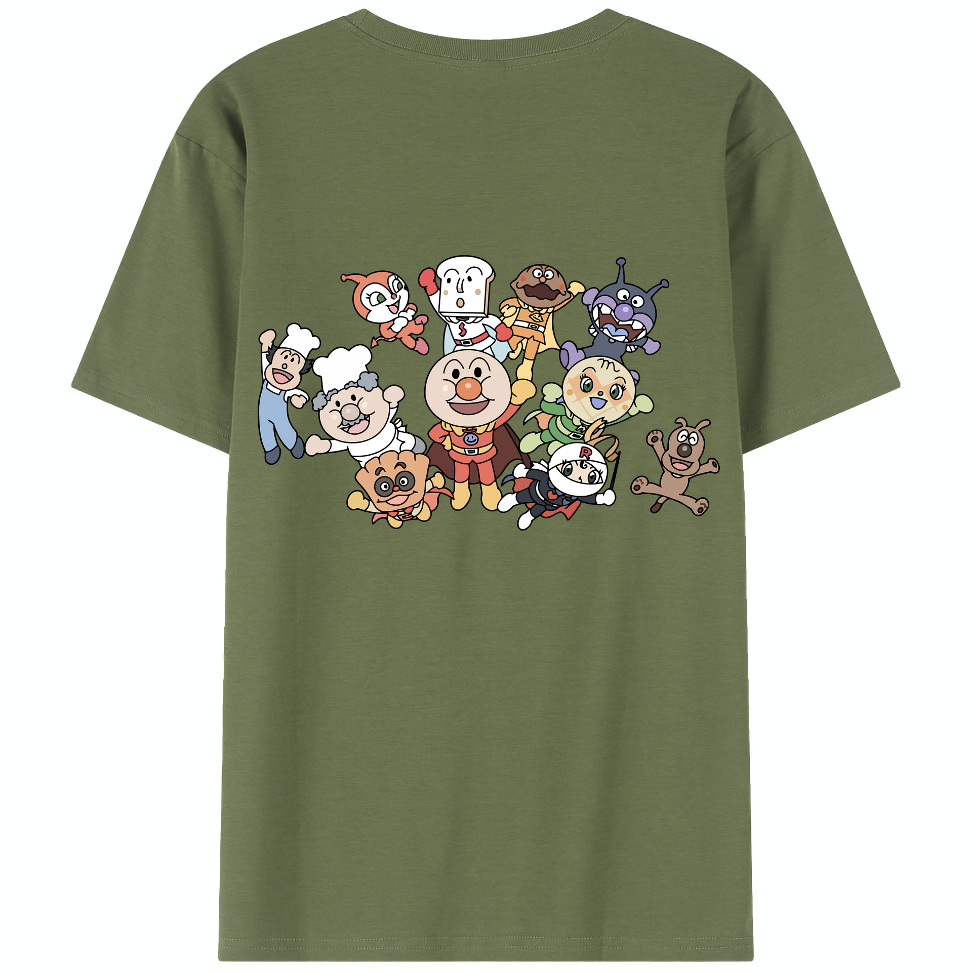（画像用） アンパンマン Anpanman 綿100％半袖Tシャツ（背面プリント）